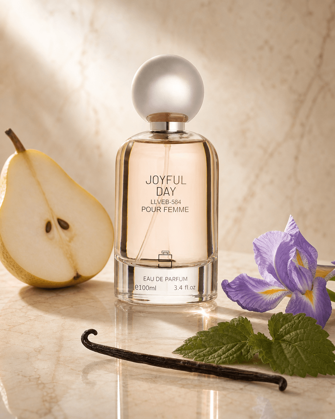 Stellaria Joyful Day pour femme Eau de Parfum 100ml with pear, iris and patchouli, vanilla