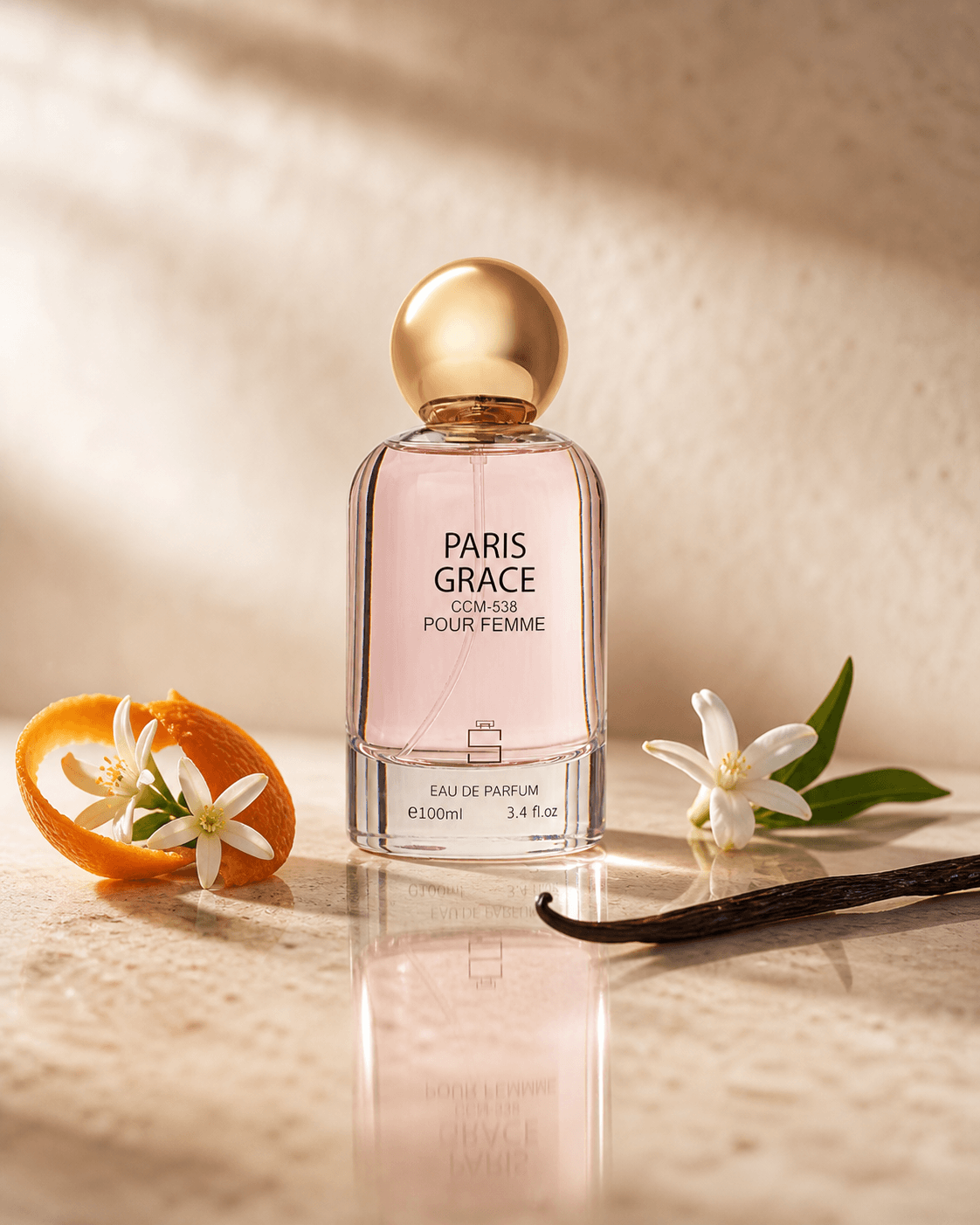 Stellaria Paris Grace pour femme Eau de Parfum 100ml with mandarin orange, orange blossom, jasmine and vanilla