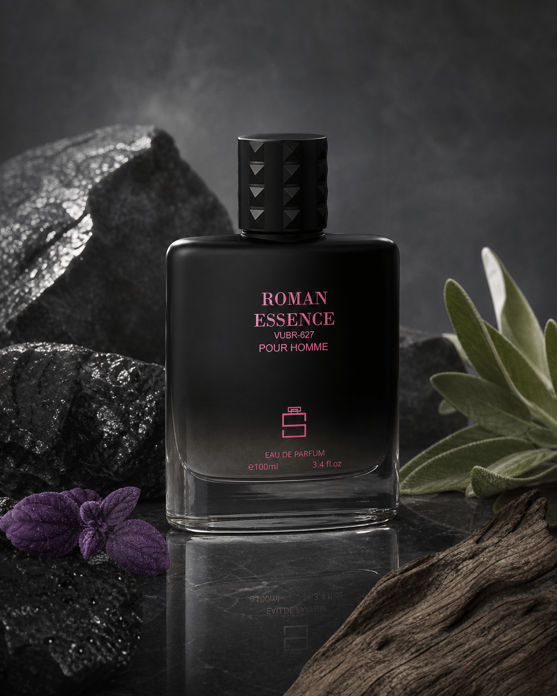 Stellaria Roman Essence for Men pour homme Eau de Parfum 100ml with mineral notes, violet leaf, sage and woody notes