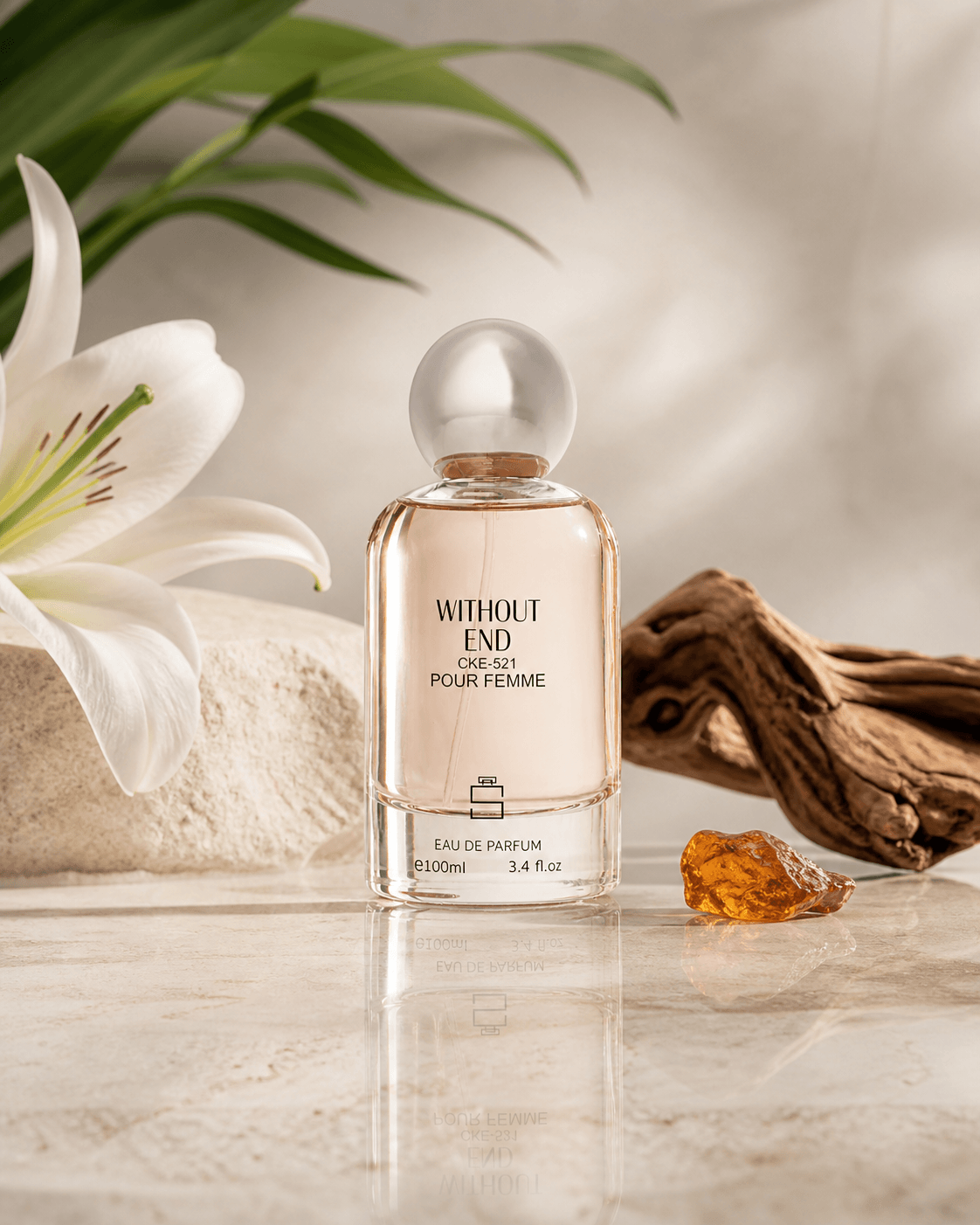 Stellaria Without End pour femme Eau de Parfum 100ml with green notes, lily and sandalwood, amber
